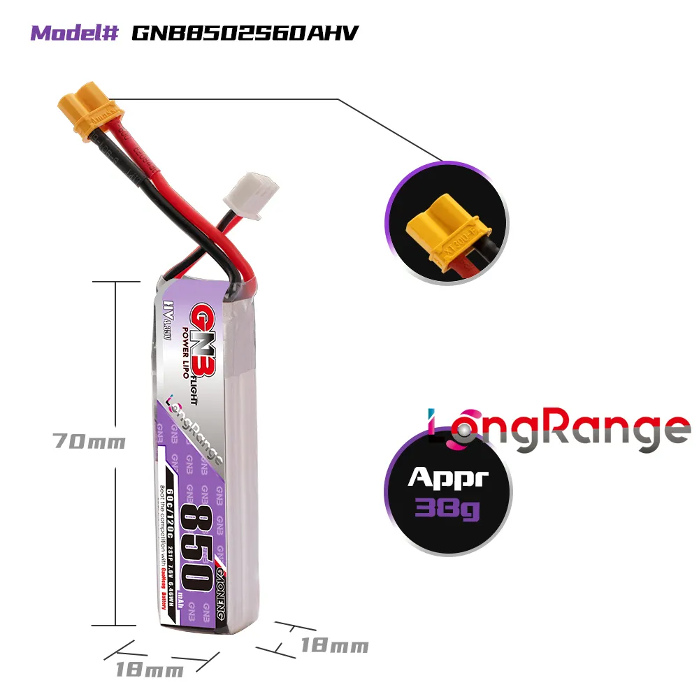 GAONENG GNB LiPo-Akku 850 mAh  – Drone Kit Racing Bewertung und Preis